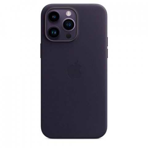 Шкіряний чохол Leather Case with MagSafe на iPhone 14 Pro Max Ink